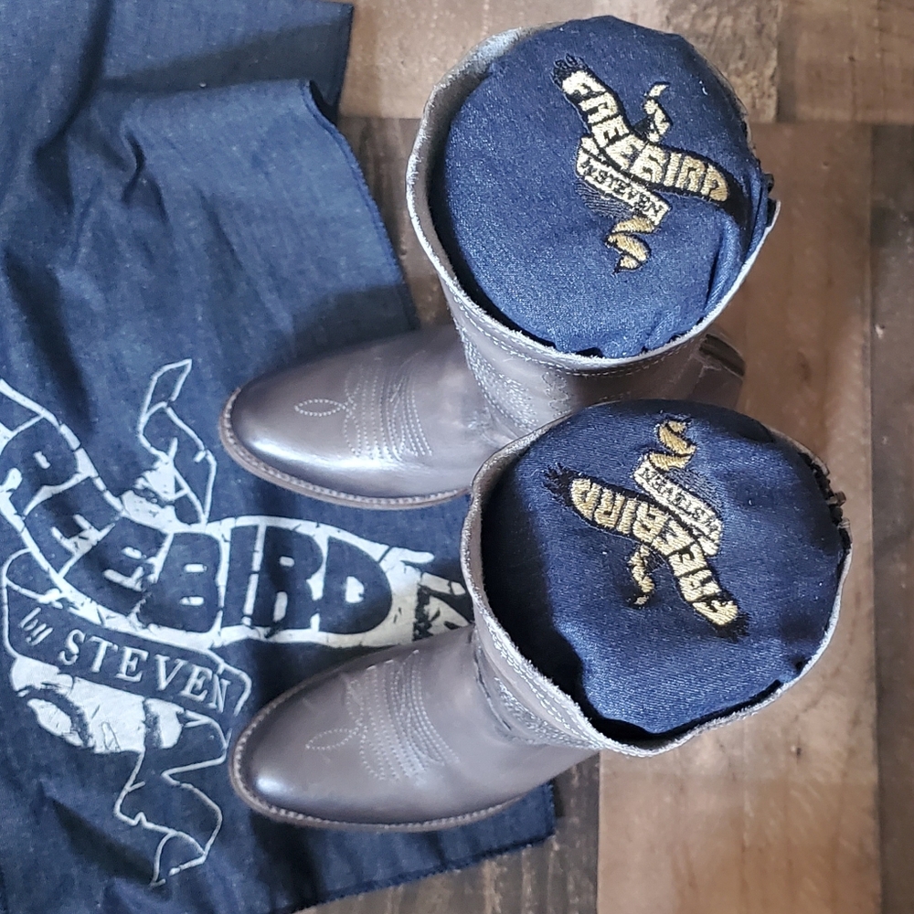 New $325 FREEBIRD Stores Shawna Stone Western Harness Cowboy Boots 8 NIB Steven - Picture 4 of 8
